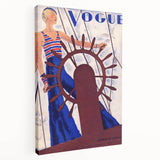 Vogue Canvas Art - Nautical 1931 Fashion Illustration Wall Decor
