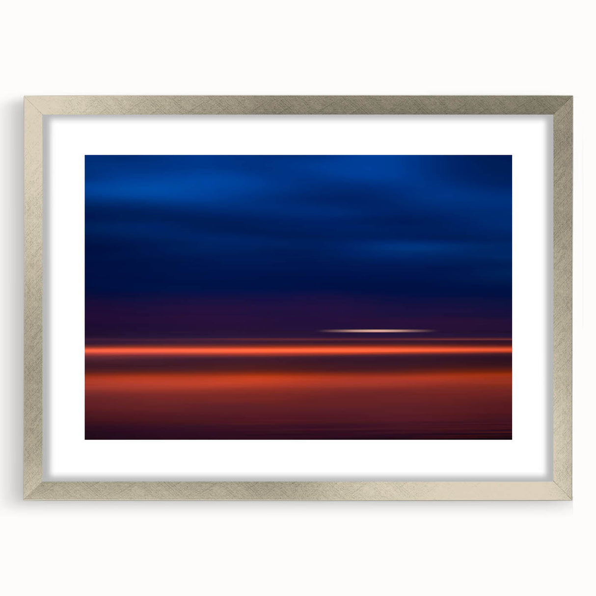 Evening Glow Motion Wall Art – Abstract Blue & Orange Photography