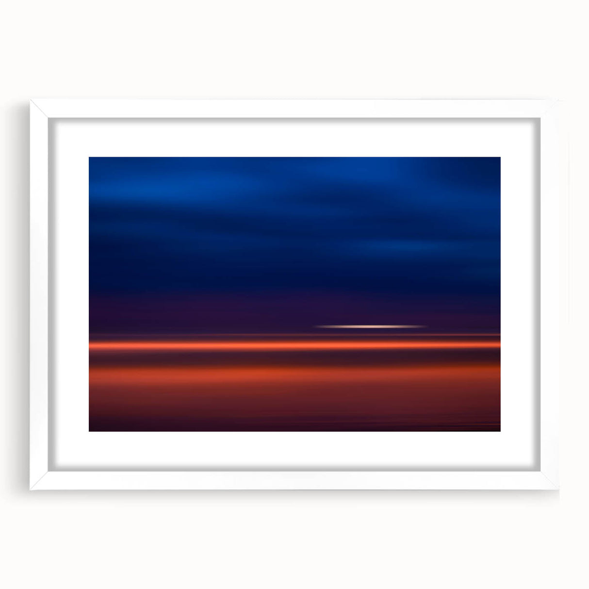 Evening Glow Motion Wall Art – Abstract Blue & Orange Photography