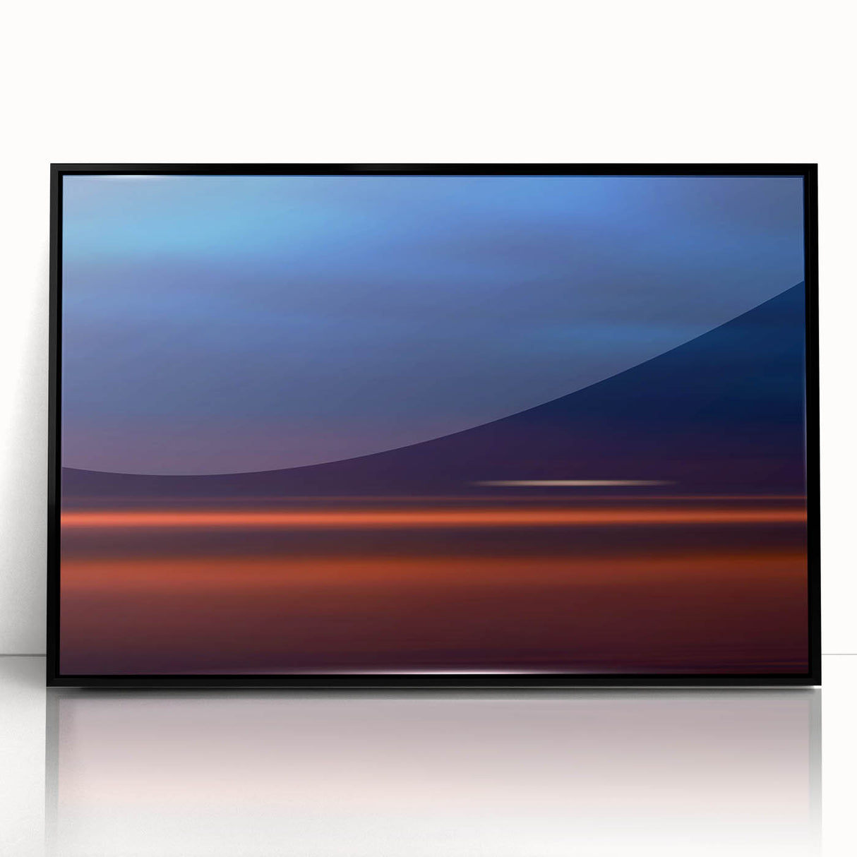 Evening Glow Motion Wall Art – Abstract Blue & Orange Photography