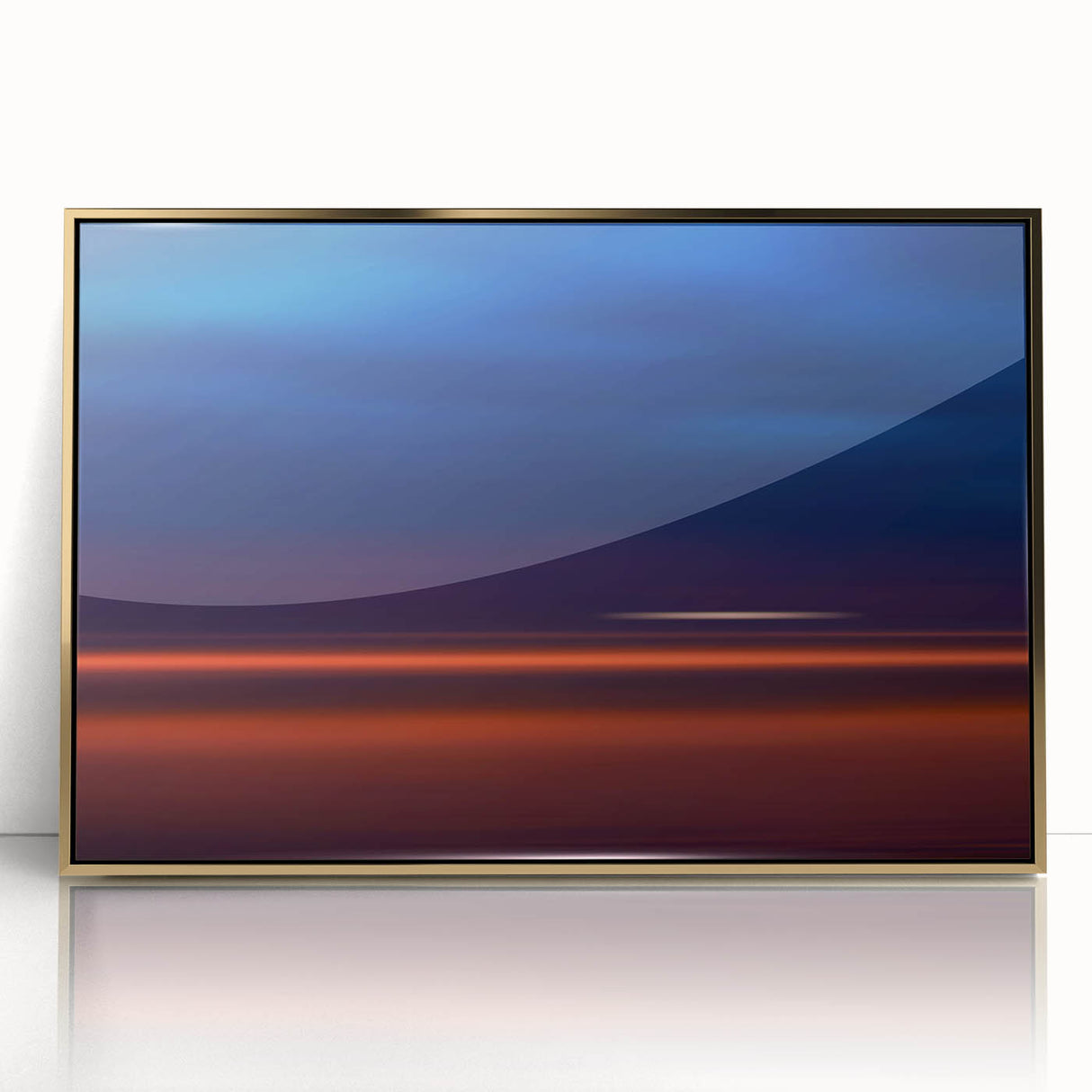 Evening Glow Motion Wall Art – Abstract Blue & Orange Photography