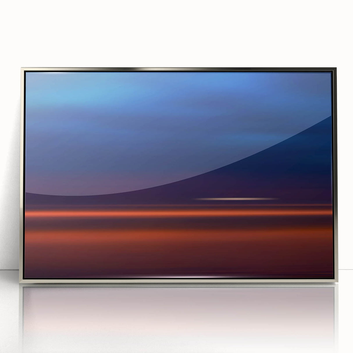 Evening Glow Motion Wall Art – Abstract Blue & Orange Photography