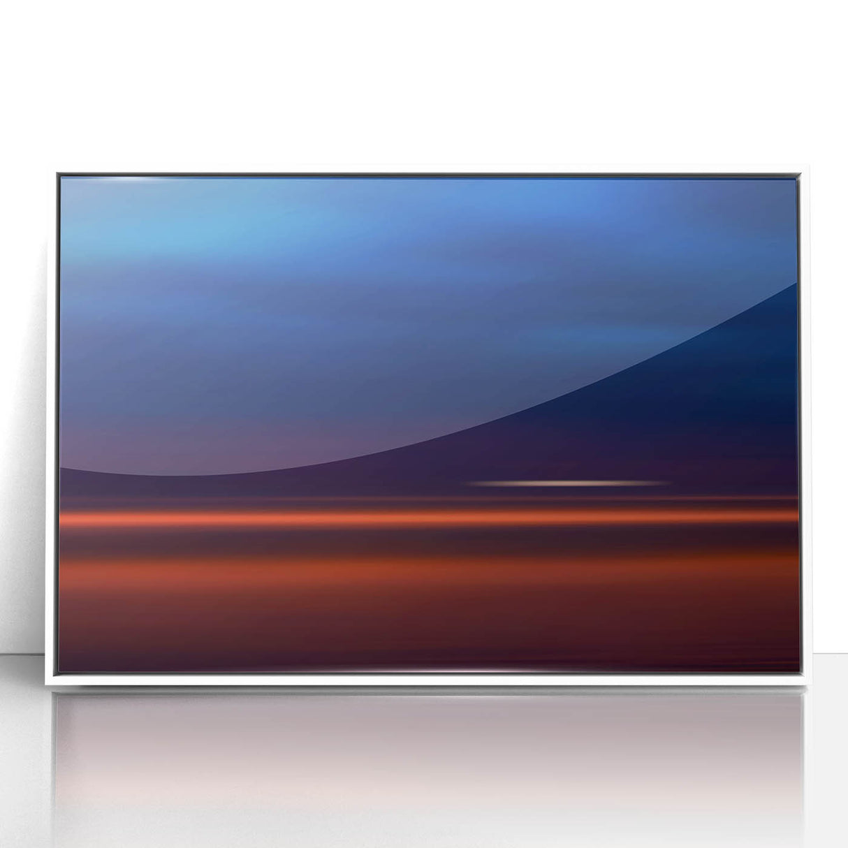 Evening Glow Motion Wall Art – Abstract Blue & Orange Photography