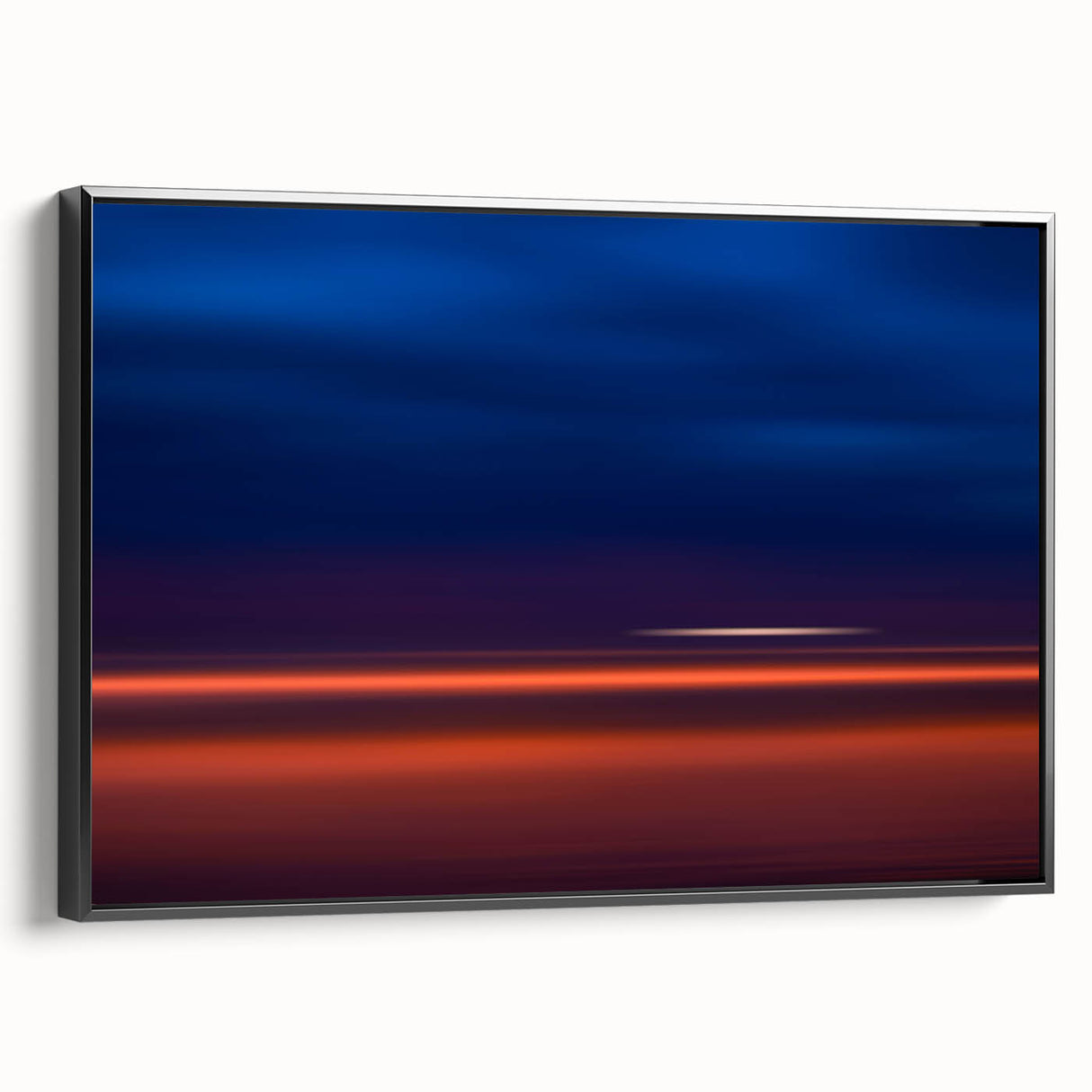 Evening Glow Motion Wall Art – Abstract Blue & Orange Photography