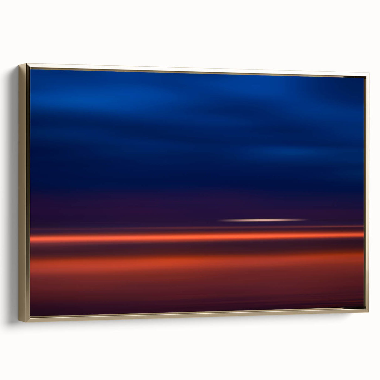 Evening Glow Motion Wall Art – Abstract Blue & Orange Photography