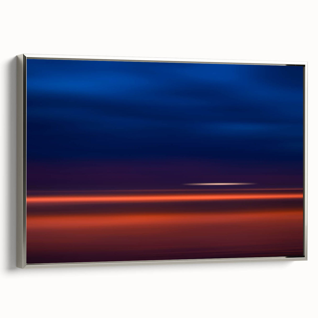 Evening Glow Motion Wall Art – Abstract Blue & Orange Photography
