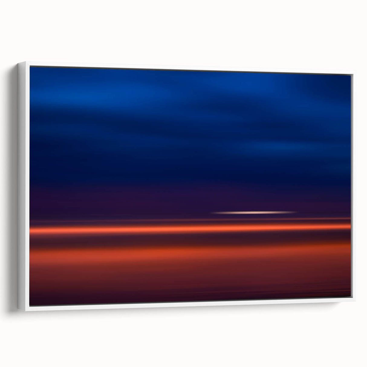 Evening Glow Motion Wall Art – Abstract Blue & Orange Photography