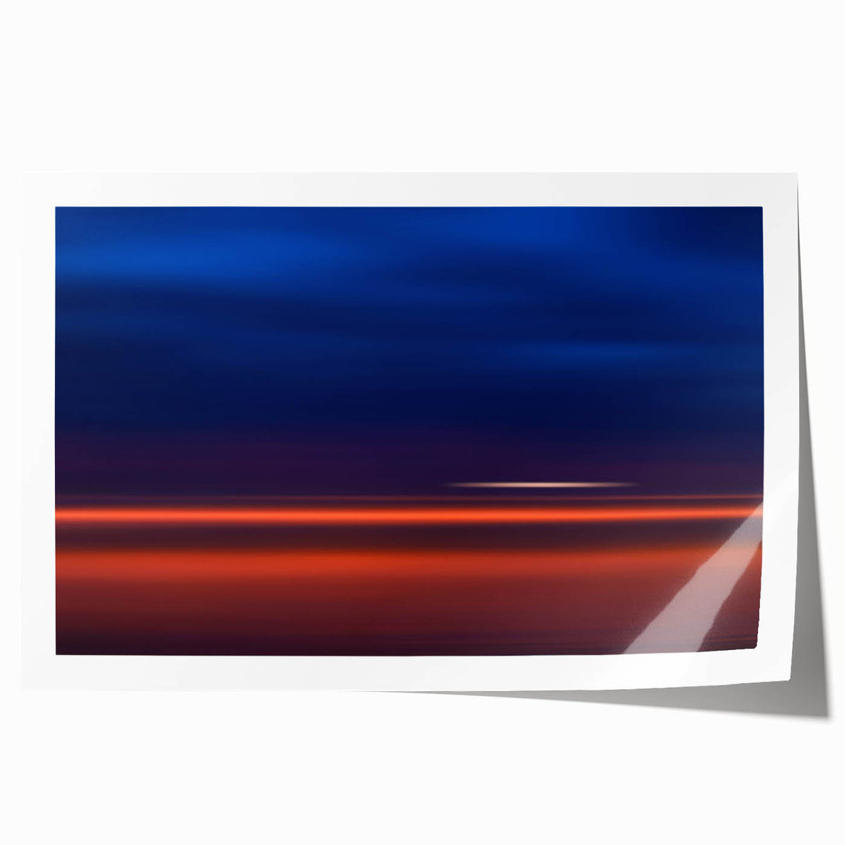 Evening Glow Motion Wall Art – Abstract Blue & Orange Photography