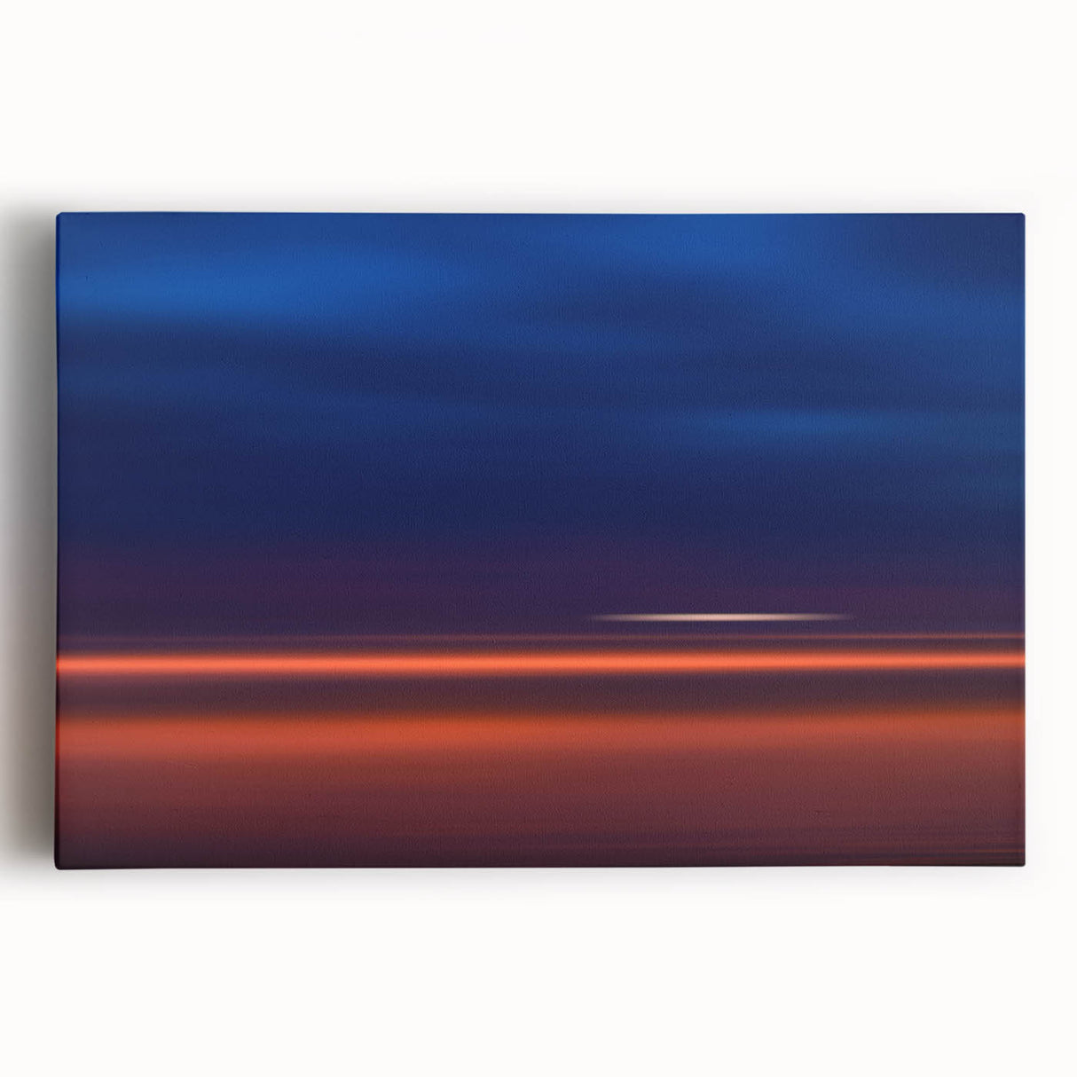 Evening Glow Motion Wall Art – Abstract Blue & Orange Photography