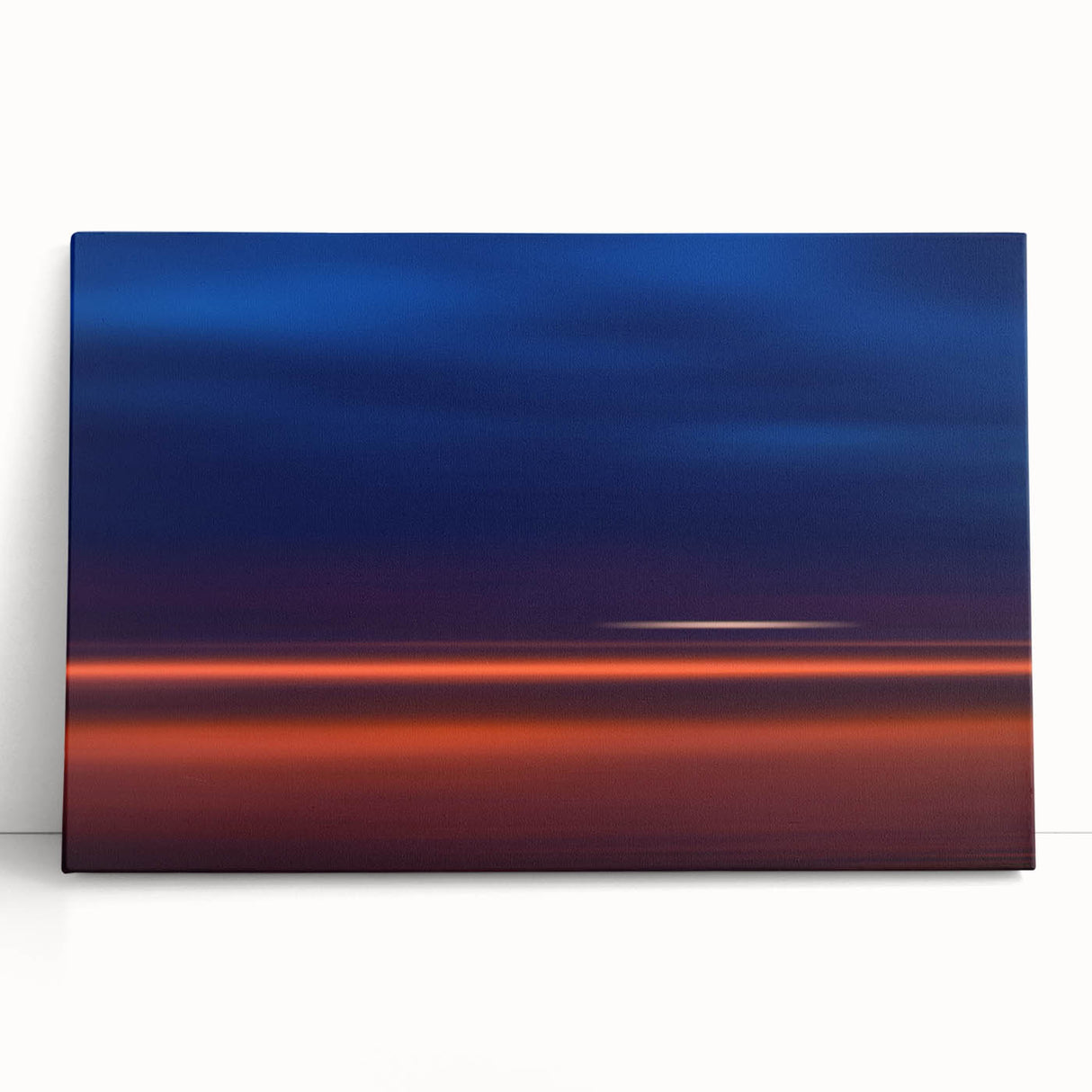 Evening Glow Motion Wall Art – Abstract Blue & Orange Photography