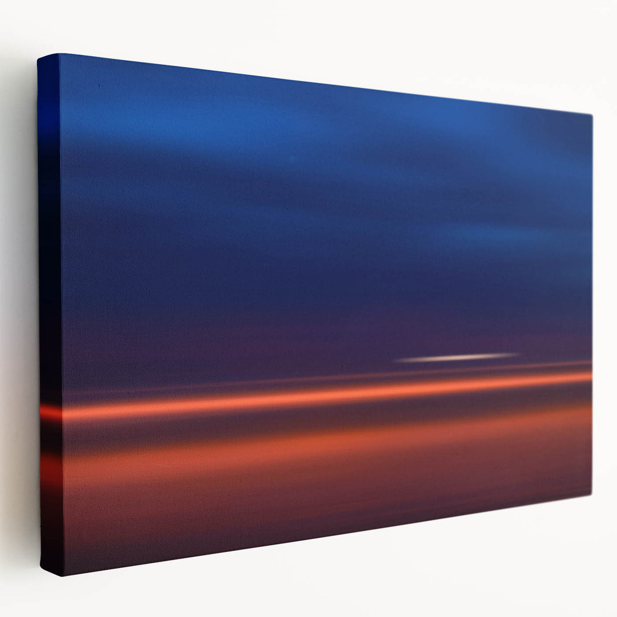 Evening Glow Motion Wall Art – Abstract Blue & Orange Photography
