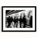 City Flow in Motion – Emotive Urban Minimalist Figure Wall Art