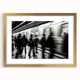 City Flow in Motion – Emotive Urban Minimalist Figure Wall Art