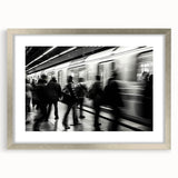City Flow in Motion – Emotive Urban Minimalist Figure Wall Art