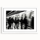 City Flow in Motion – Emotive Urban Minimalist Figure Wall Art
