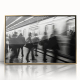 City Flow in Motion – Emotive Urban Minimalist Figure Wall Art