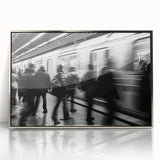 City Flow in Motion – Emotive Urban Minimalist Figure Wall Art