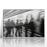 City Flow in Motion – Emotive Urban Minimalist Figure Wall Art