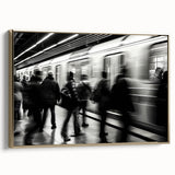 City Flow in Motion – Emotive Urban Minimalist Figure Wall Art