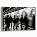 City Flow in Motion – Emotive Urban Minimalist Figure Wall Art