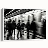 City Flow in Motion – Emotive Urban Minimalist Figure Wall Art