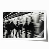 City Flow in Motion – Emotive Urban Minimalist Figure Wall Art