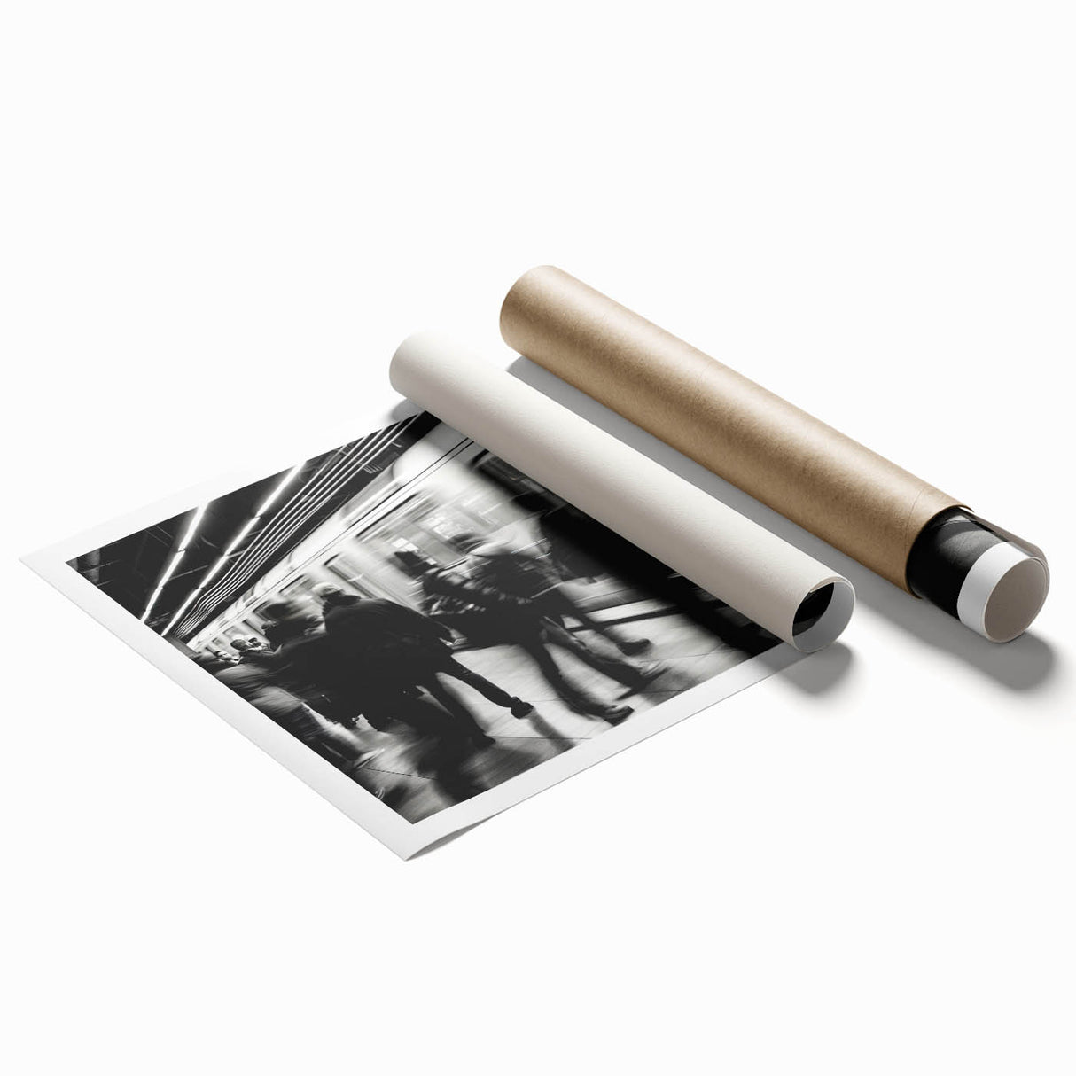 City Flow in Motion – Emotive Urban Minimalist Figure Wall Art