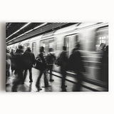 City Flow in Motion – Emotive Urban Minimalist Figure Wall Art