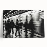 City Flow in Motion – Emotive Urban Minimalist Figure Wall Art