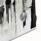 Acrylic Bedroom Wall Art – Abstract Black & White Cityscape Print