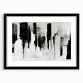 Acrylic Bedroom Wall Art – Abstract Black & White Cityscape Print