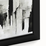 Acrylic Bedroom Wall Art – Abstract Black & White Cityscape Print