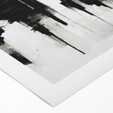 Acrylic Bedroom Wall Art – Abstract Black & White Cityscape Print