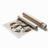 Abstract Dog Portrait Wall Art – Modern Living Room Canvas