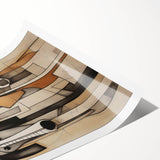 Abstract Dog Portrait Wall Art – Modern Living Room Canvas