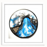 Abstract geometric frame in white with a matte finish, showcasing an elegant design suitable for modern decor. Ideal for framing art or photos in contemporary spaces.