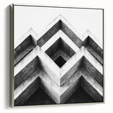Landscape art painting of a city skyline depicted in colorful art style on a framed canvas, suitable for office decor.