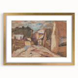 Expressionist Rustic Alley - Abstract Expressionism Wall Art Print