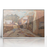 Expressionist Rustic Alley - Abstract Expressionism Wall Art Print
