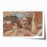 Expressionist Rustic Alley - Abstract Expressionism Wall Art Print