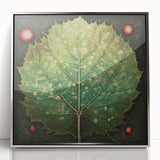 Framed wall art showcasing a vibrant floral and botanical design with acrylic glass, featuring silver accents and a modern aesthetic, perfect for home decor.