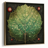 Framed canvas wall art featuring an elegant floral design with silver and gold accents, showcasing intricate leaves and blossoms against a neutral background, perfect for modern home decor.