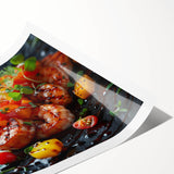 Extra large wall art featuring monochrome line art flowers on a rolled print, suitable for large living room decor.