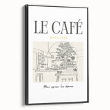 Black and white vintage poster art of a landscape on framed canvas, suitable for bedroom wall decor.