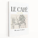 Large canvas print featuring a vibrant array of fruits and beverages, ideal for kitchen wall art.