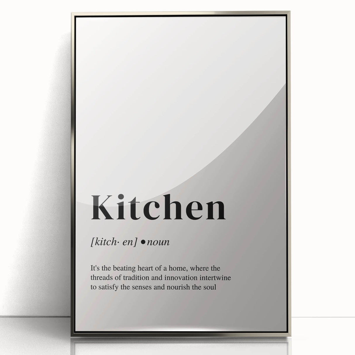 Mid-century modernist art featuring a stylized food illustration in pastel colors on a framed acrylic print.