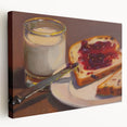 Large canvas print featuring an array of pastries in soft watercolor tones, ideal for kitchen wall art.
