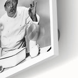 Large abstract wall art on acrylic glass featuring mid-century modernist design in vibrant colors.