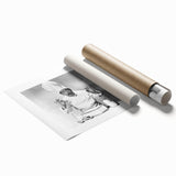 Extra large rolled print depicting a floral art scene in soft pastel shades, ideal for classy bathroom wall art.