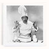 Black and white large canvas art featuring a bustling kitchen scene, ideal for kitchen wall decor.